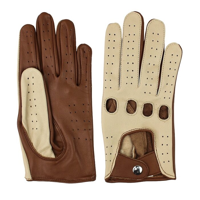 Driving leather gloves coffee