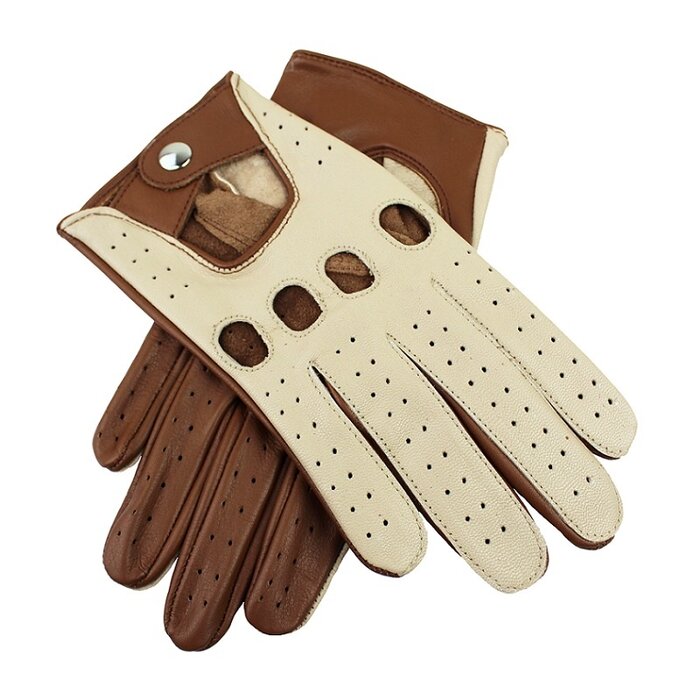 Driving leren handschoenen koffie