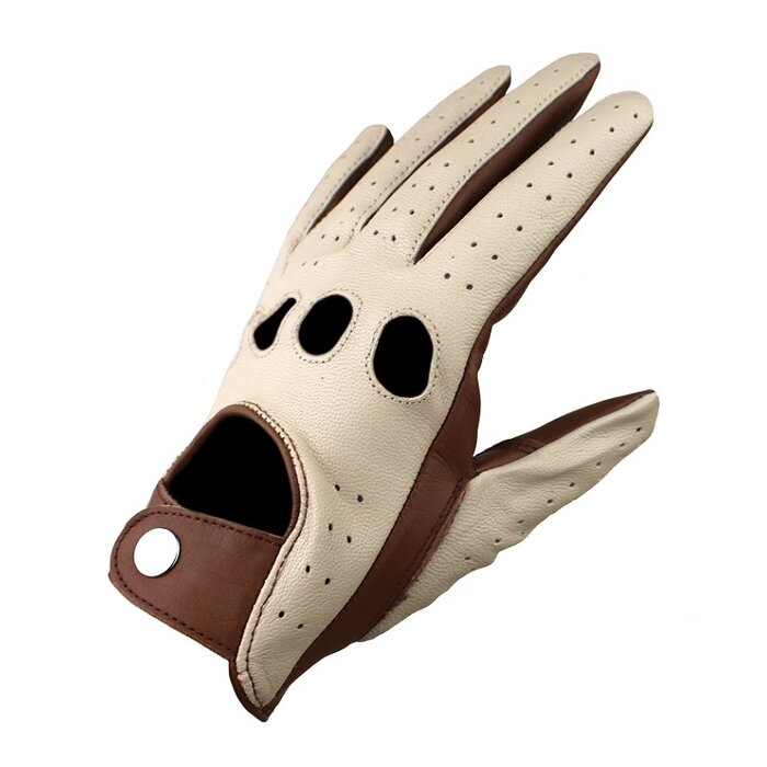 Driving leather gloves coffee