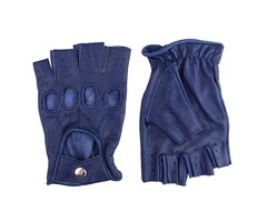 Swift racing vingerloze leren handschoenen blauw