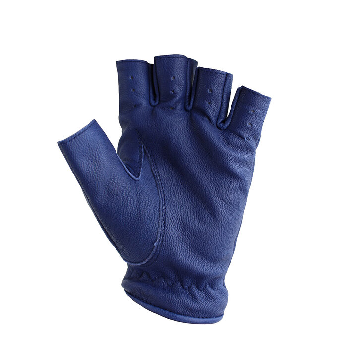 Swift racing vingerloze leren handschoenen blauw