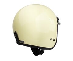 Retro leren motorhelm, jethelm, vintage stijl, met bril, ECE-gecertificeerd, Duitse stijl, ijzergroen, maat L: 59 tot 60 cm