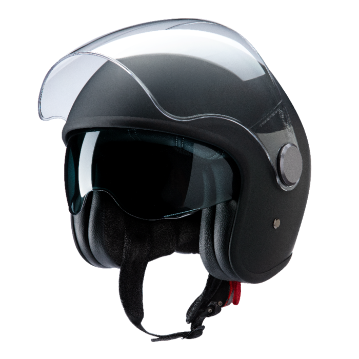 Redbike RB-860 classic jethelm mat zwart | ECE 22.06