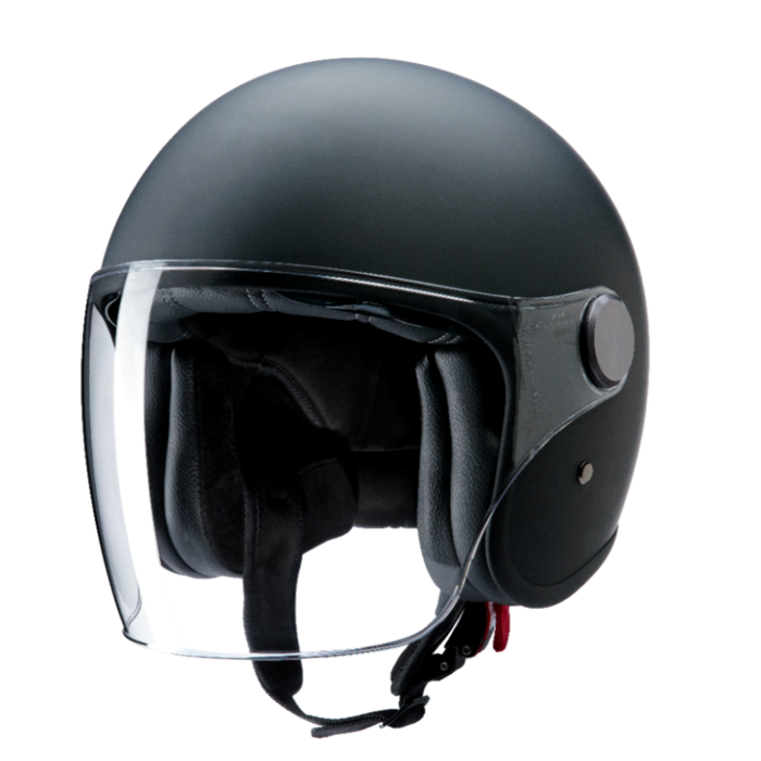 Redbike RB-860 Klassischer Jethelm mattschwarz | ECE 22.06