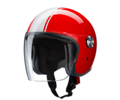 Redbike RB-861 classic jet helmet red - white | ECE 22.06 - Pothelm.nl