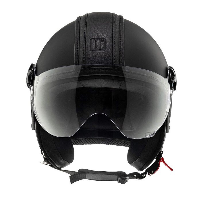Motocubo top ant jet helmet with visor | matt black | ECE 22.06