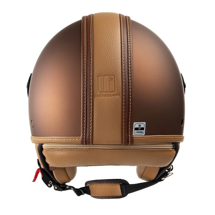 Motocubo top ant jet helmet with visor | matt bronze | ECE 22.06