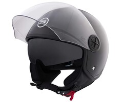 BHR 840 dual shield vespa helm glans zwart