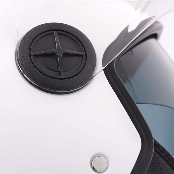 BHR 840 dual shield vespa helmet gloss white