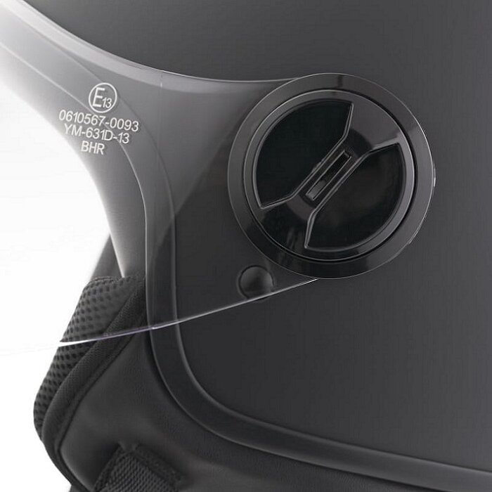 BHR 835 vespa helm mat zwart | ECE 22.06