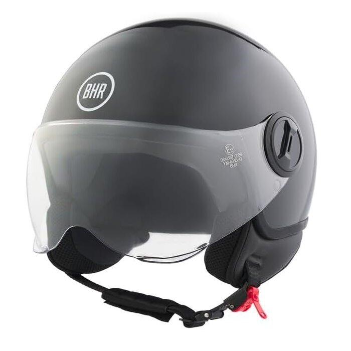 BHR 835 vespa helm glänzend schwarz | ECE 22.06