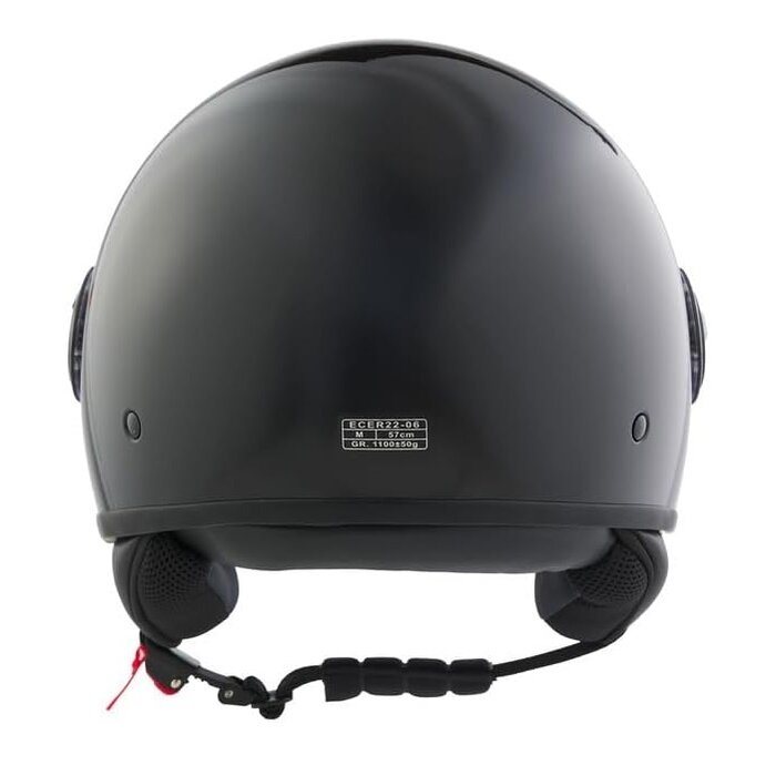 BHR 835 vespa helm glans zwart | ECE 22.06