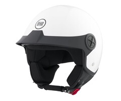 BHR 833 peak open face helmet shiny white