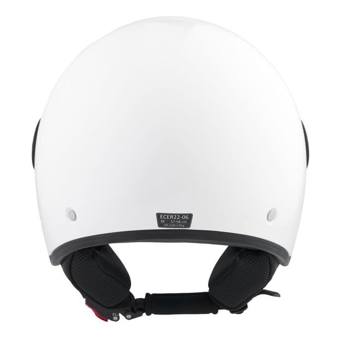 BHR 833 peak open face helmet shiny white | ECE 22.06