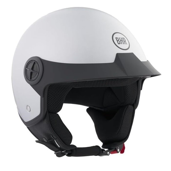 BHR 833 peak open face helmet shiny silver | ECE 22.06