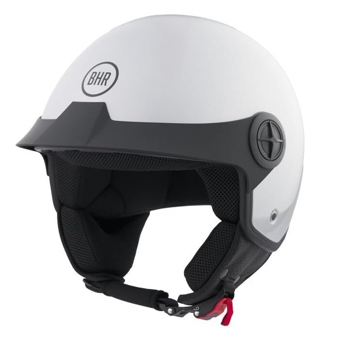 BHR 833 peak open face helmet shiny silver | ECE 22.06