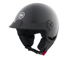 BHR 833 Peak Jethelm Schwarz glänzend