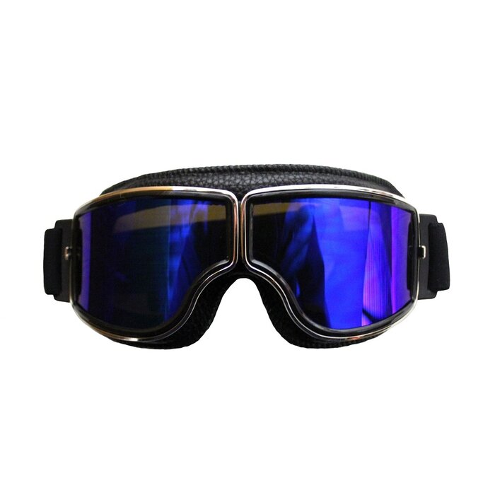 CRG zwart leren cruiser motorbril