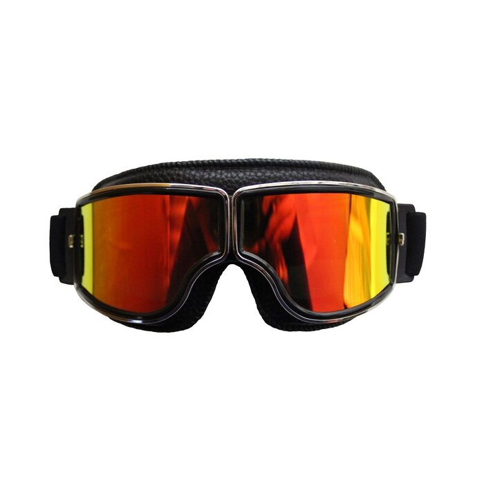 CRG zwart leren cruiser motorbril