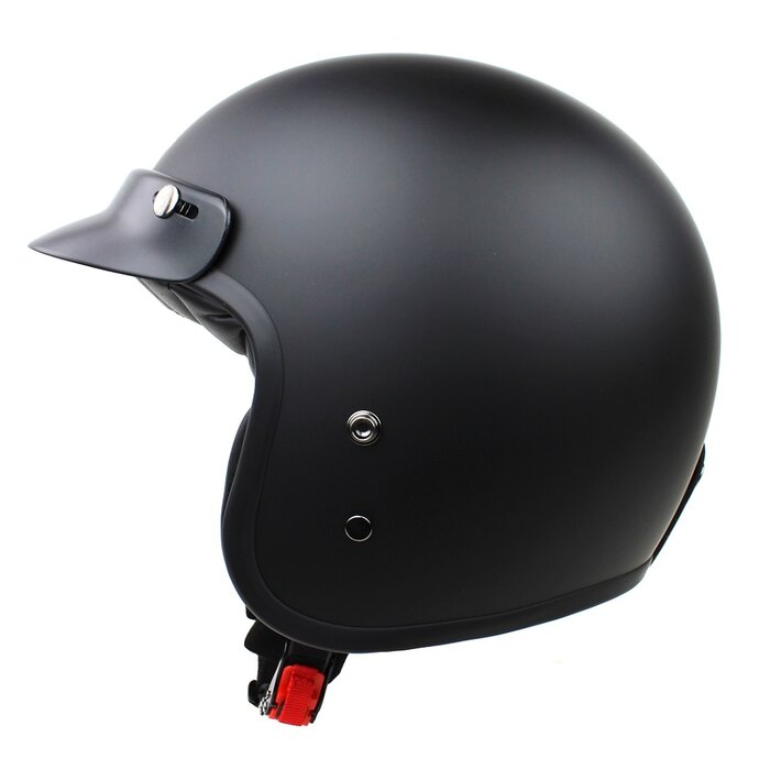 Redbike RB-720 Retro Jethelm Mattschwarz | ECE 22.06