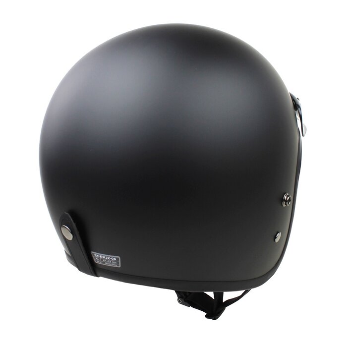 Redbike RB-720 Retro Jethelm Mattschwarz | ECE 22.06