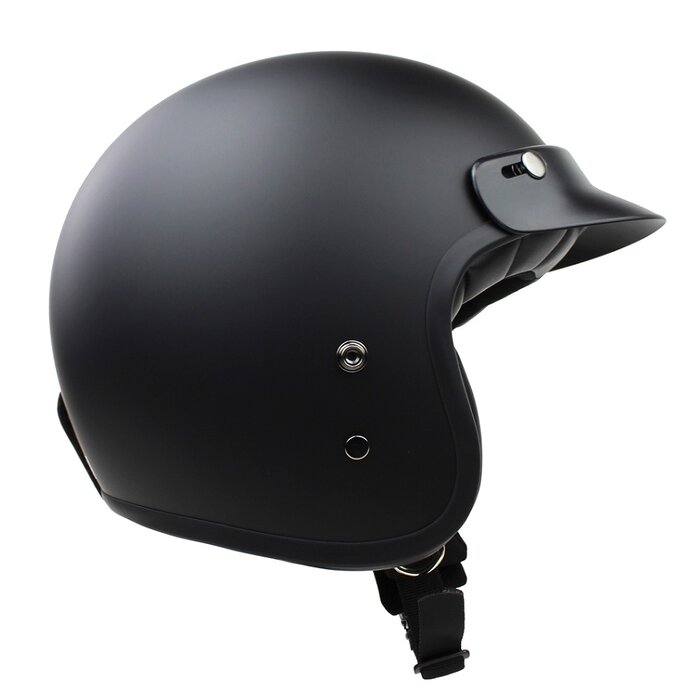 Redbike RB-720 Retro Jethelm Mattschwarz | ECE 22.06