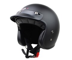 Redbike RB-720 Retro Jethelm Mattschwarz