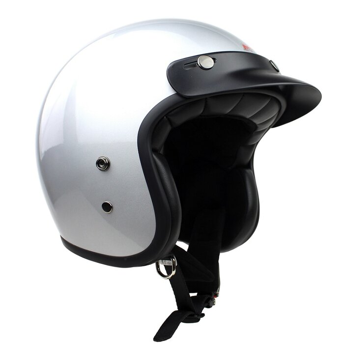 Redbike RB-720 retro jethelm zilver | ECE 22.06