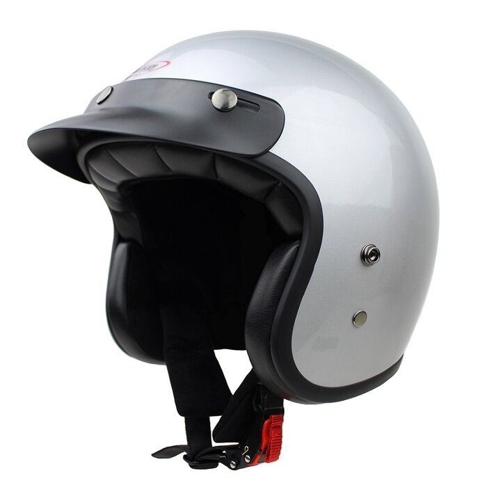 Redbike RB-720 retro jethelm zilver | ECE 22.06