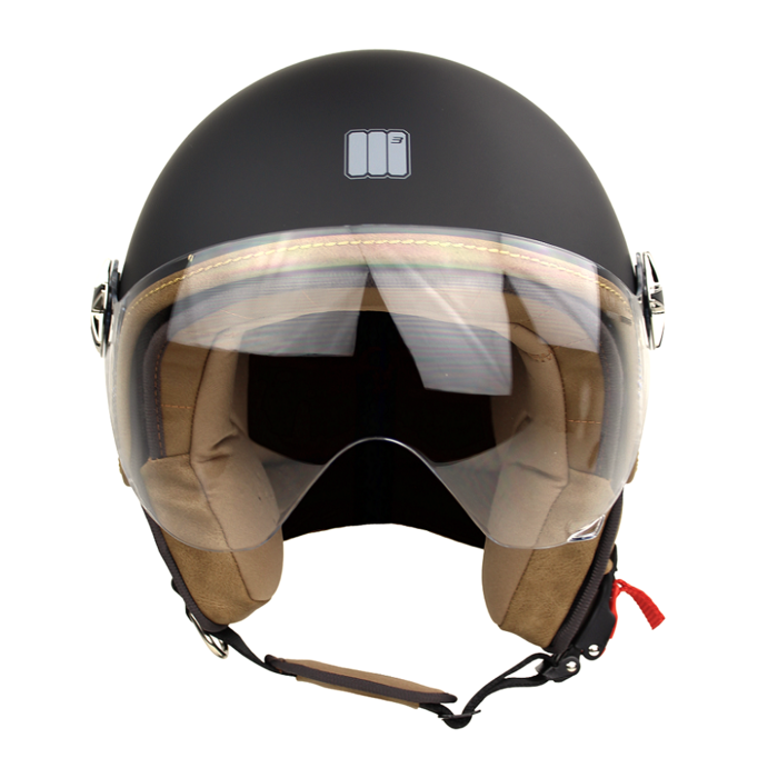 Motocubo ant jethelm met extern vizier | mat zwart | ECE 22.05