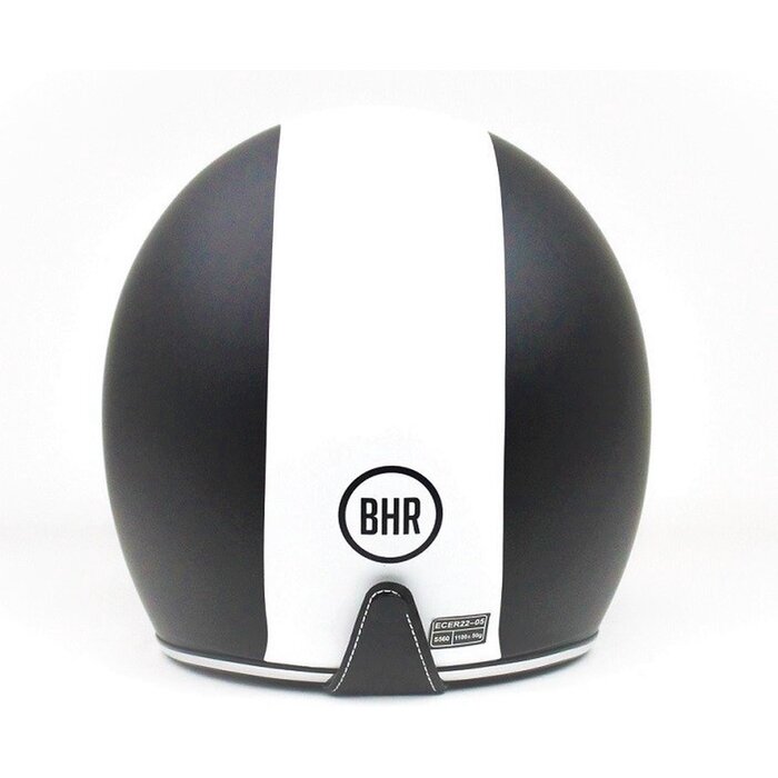 BHR 811 vintage jet helmet matt black - white | Size XS