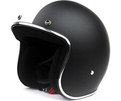 BHR 811 vintage jethelm mat zwart - wit | maat XS