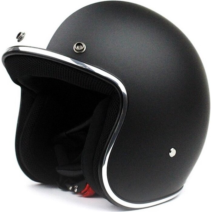 BHR 811 Vintage Jethelm mattschwarz - weiss | Größe XS