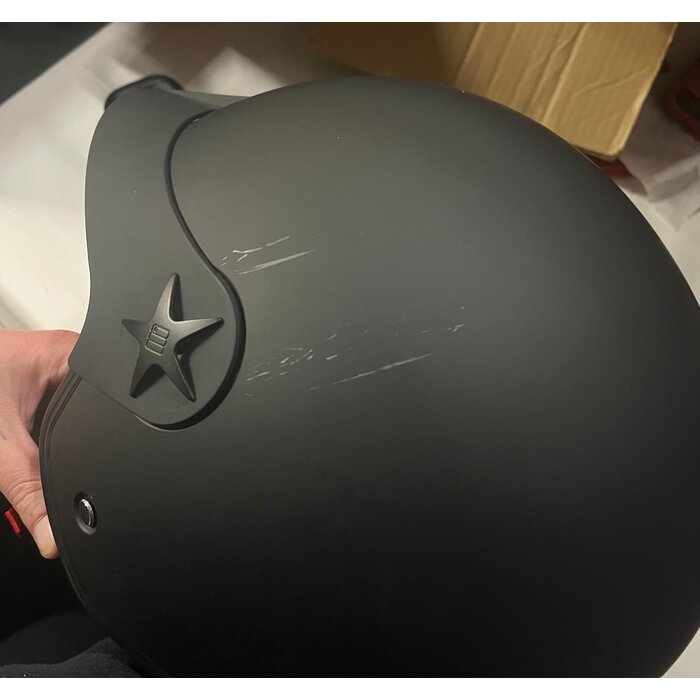 BHR 833 peak open face helmet matt black | outlet - size L