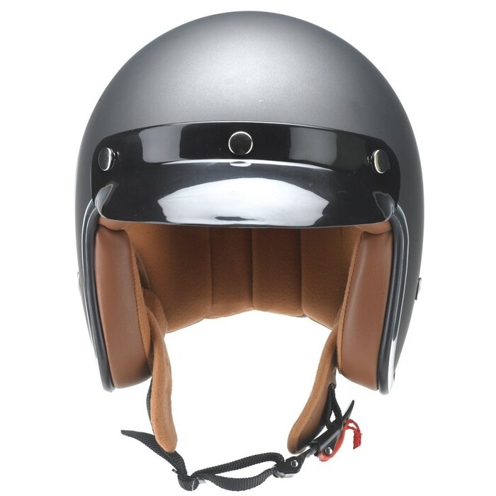Redbike RB-756 retro jet helmet titanium | XS