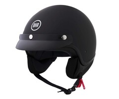 BHR 839 Retro Jethelm matt schwarz | Auslauf - Größe XL