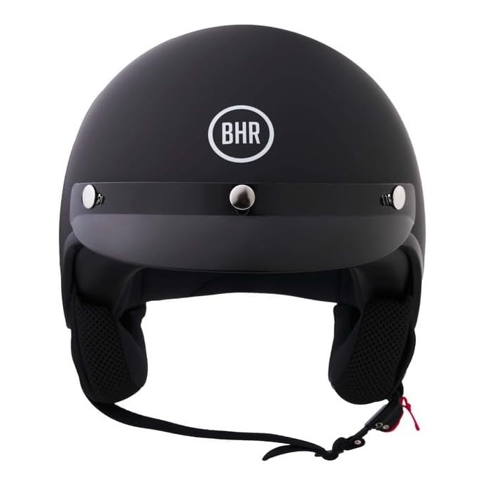 BHR 839 Retro Jethelm matt schwarz | Auslauf - Größe XL