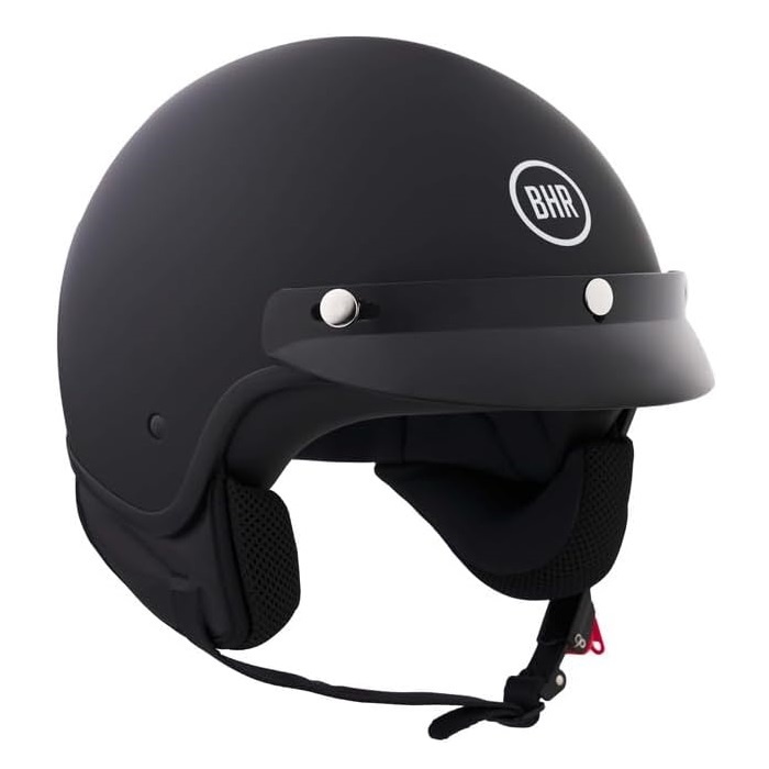 BHR 839 retro open face helmet matt black | outlet - size XL