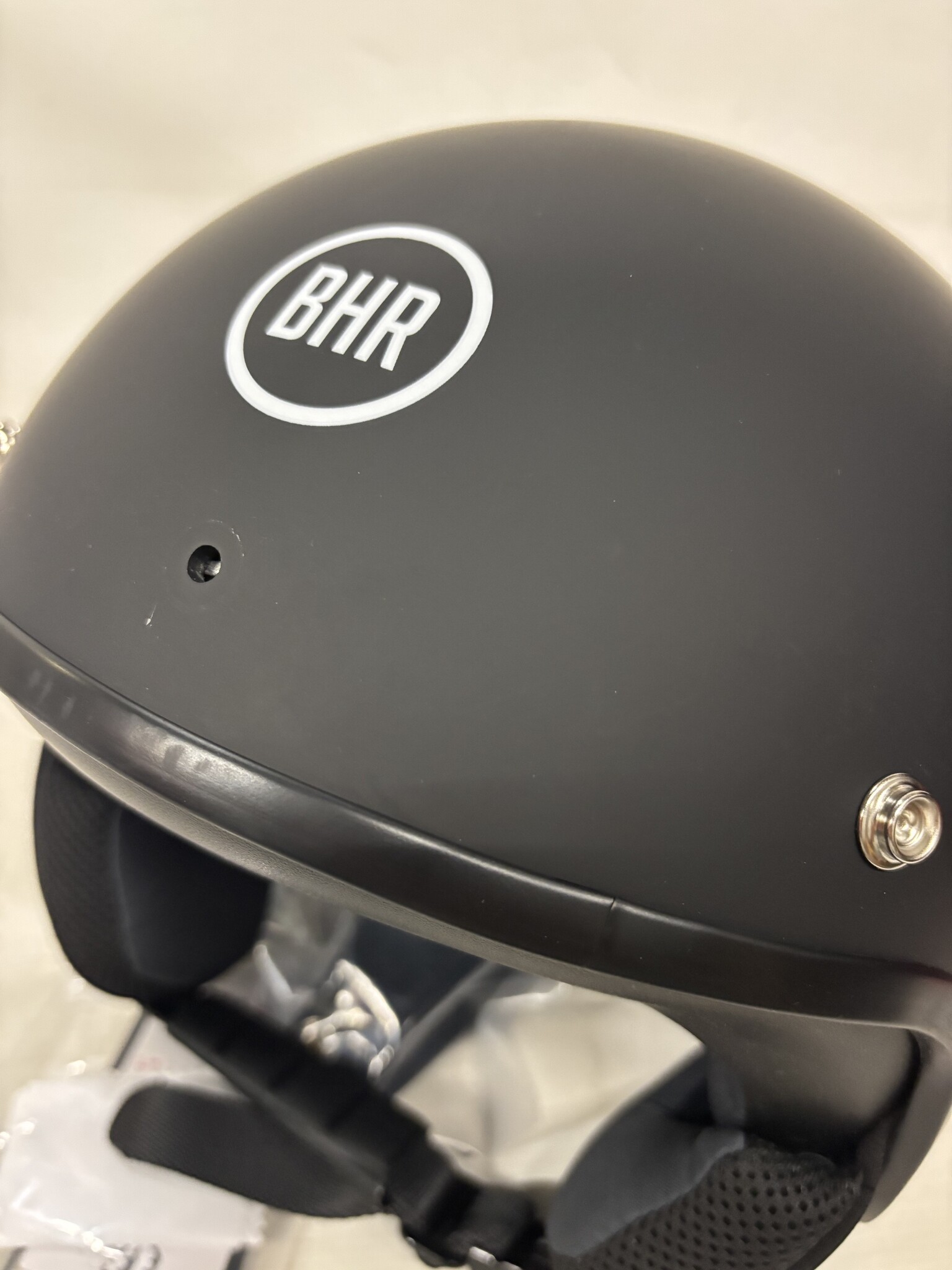 BHR 839 retro open face helmet matt black | outlet - size XL