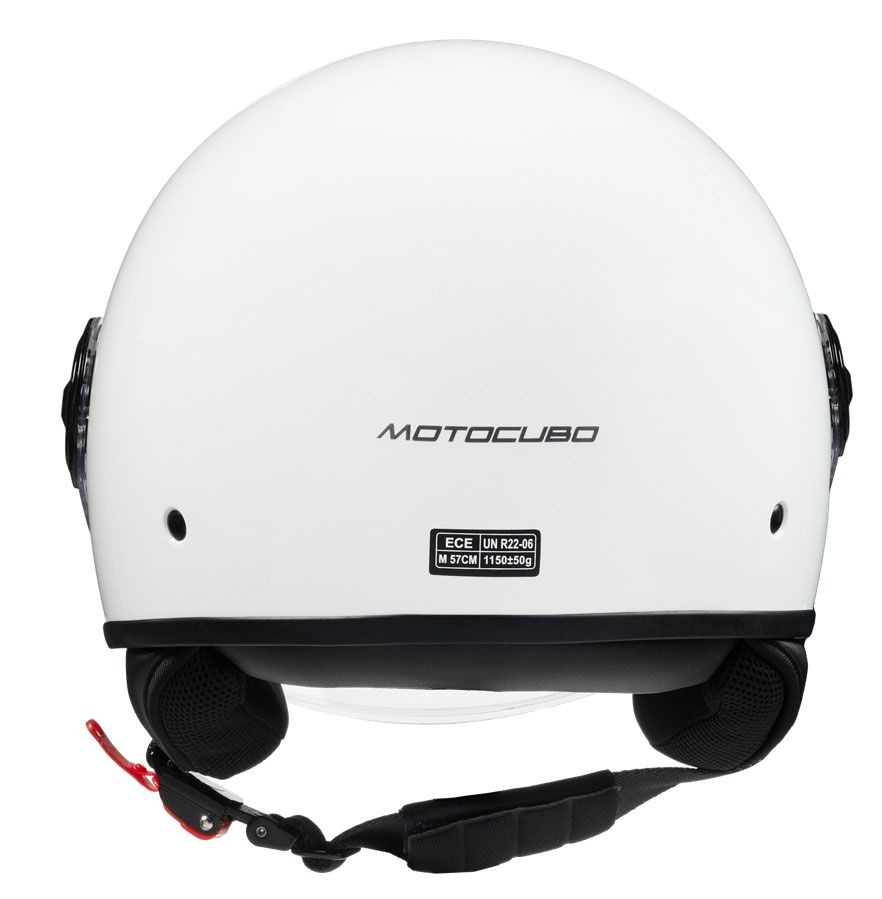 Motocubo BAT Helm | Hochglanzweiß
