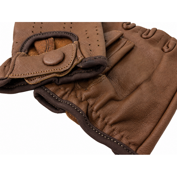 Vareno Brescia vingerloze leren handschoenen walnoot bruin