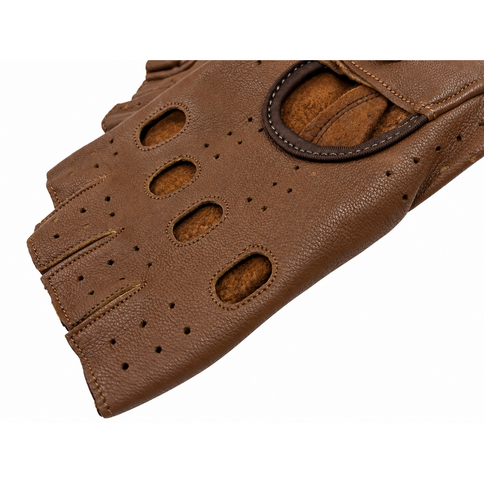 Vareno Brescia vingerloze leren handschoenen walnoot bruin