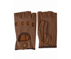 Vareno Brescia vingerloze leren handschoenen walnoot bruin