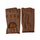 Brescia fingerless leather driving gloves walnut brown