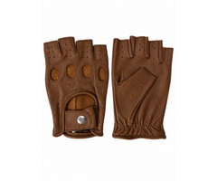 Swift racing vingerloze leren handschoenen nappa bruin