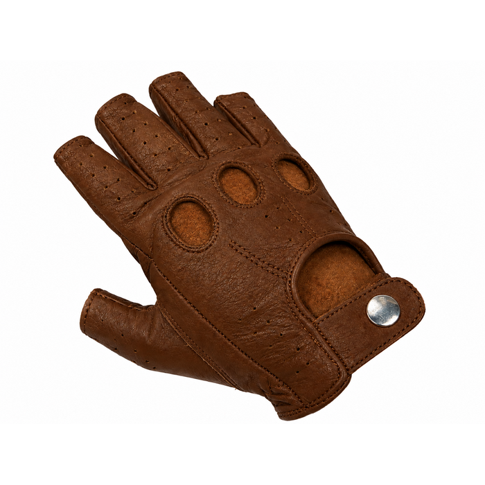 Swift racing fingerless leather gloves nappa brown