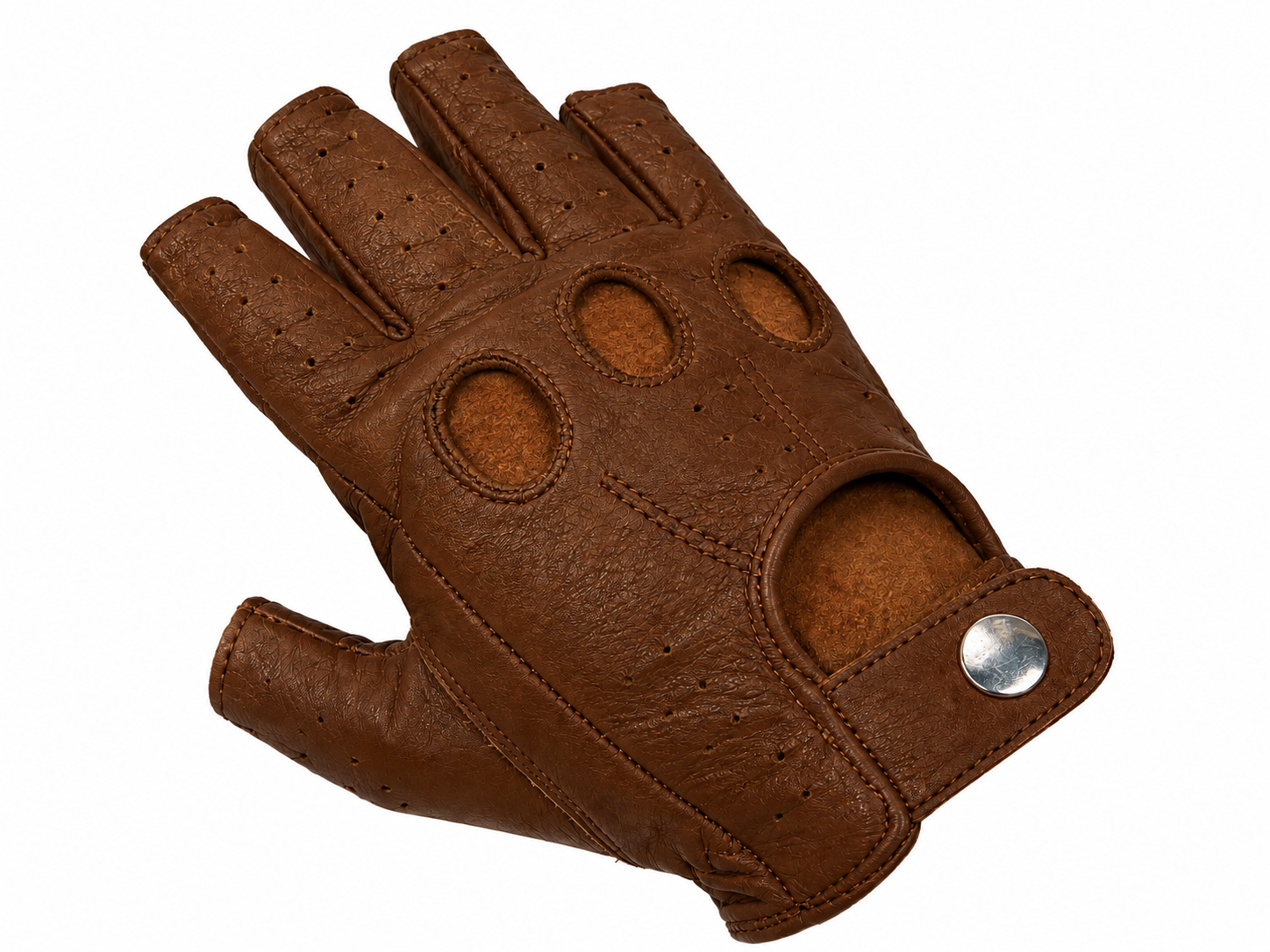 Swift racing vingerloze leren handschoenen nappa bruin