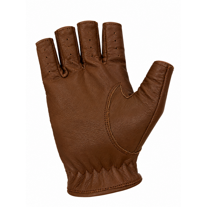 Swift racing fingerless leather gloves nappa brown