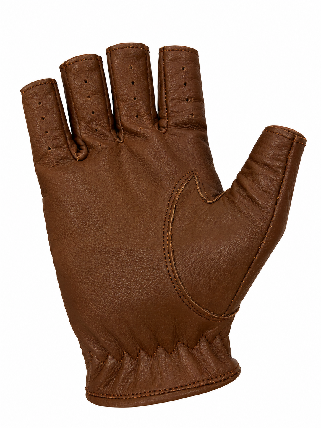 Swift racing fingerless leather gloves nappa brown