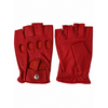 Swift racing fingerless leather gloves red